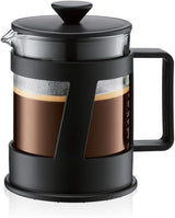 Caffettiera Bodum CREMA (sistema French Press, filtro permanente in acciaio inossidabile, tappo di sicurezza, 0,5 litri) nera