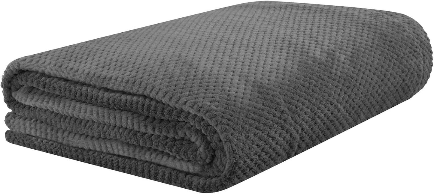 Copriletto HOMLA Noah 220 X 240 cm - copriletto divano comoda coperta coperta - soffice e morbida - poliestere grigio Letti e coperte Besuche den HOMLA-Store Titolo predefinito