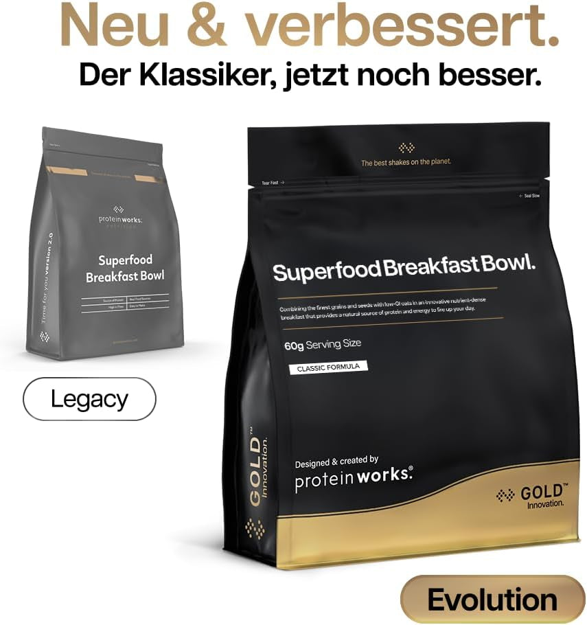 Le proteine ​​funzionano | Colazione Superfood - Innovazione GOLD, Cereali Pluripremiati, Muesli Proteico, Ricco di Nutrienti con Cereali, Semi e Avena, Alto Contenuto di Fibre, Mela e Cannella, 10 Porzioni, 600g