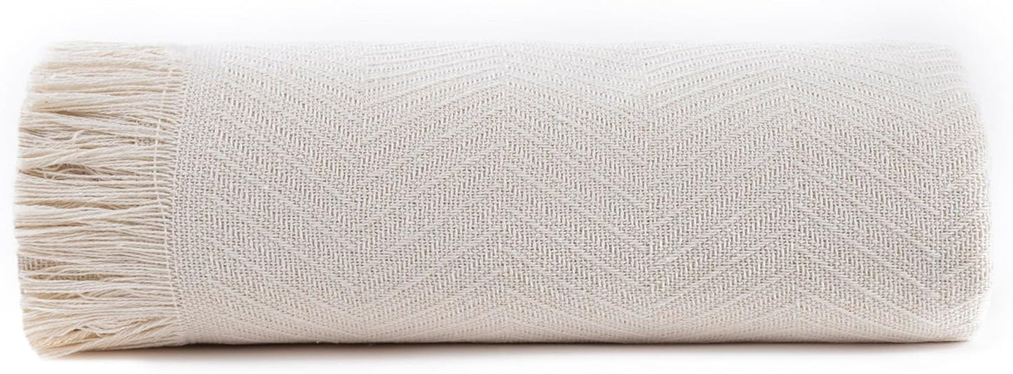 Copriletto multifunzionale Todocama, copriletto, copriletto, copridivano, jarapas, motivo a spina di pesce (230 X 260 Cm, beige sabbia). Letti e Coperte Besuche den Todocama-Store Colore Crema 230 X 260 Cm