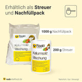 Raab Vitalfood Kalium salt-Mischung, Mineralsalzmischung mit 66.7% Natrium Chlorid (Kochsalz) und 33% Kalium Chlorid, Kalium trägt zur Aufrechterhaltung eines normalen Blutdruck bei (1 x 200 g Dose)
