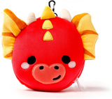 Puckator Relaxeazzz Adoramagics Cuscino da viaggio rotondo in peluche e maschera per gli occhi del drago - Maschera per dormire in peluche per aereo - Cuscino da volo per bambini e adulti - Simpatica maschera per dormire Cuscini da viaggio Naty Shop