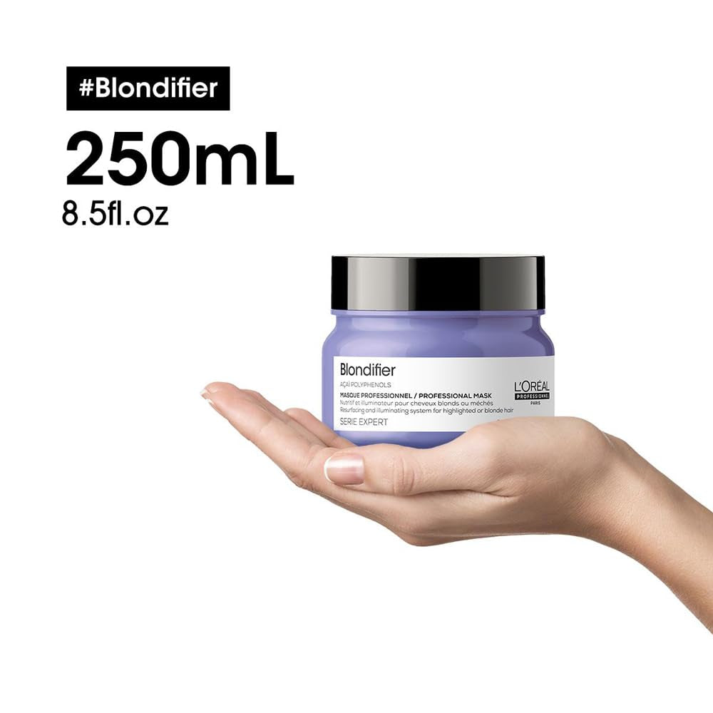 L'Oreal Professionnel | Maschera nutriente per capelli biondi e decolorati, estratto di frutto di Açai, Serie Expert, maschera bionda Naty Shop maschera per capelli