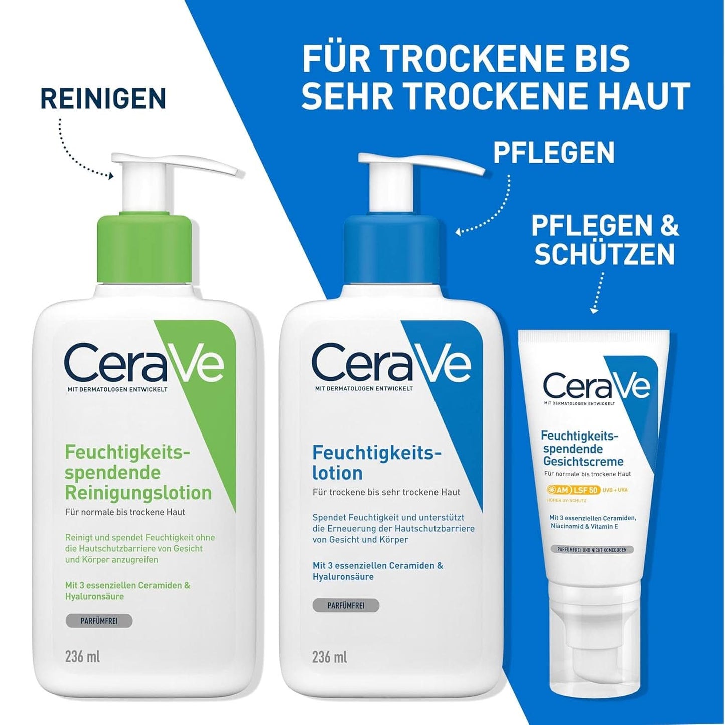 Lozione corpo Cerave con pompetta dosatrice, indicata per dermatite atopica e pelle secca o molto secca, 236 ml Cosmetici e Beauty Naty Shop
