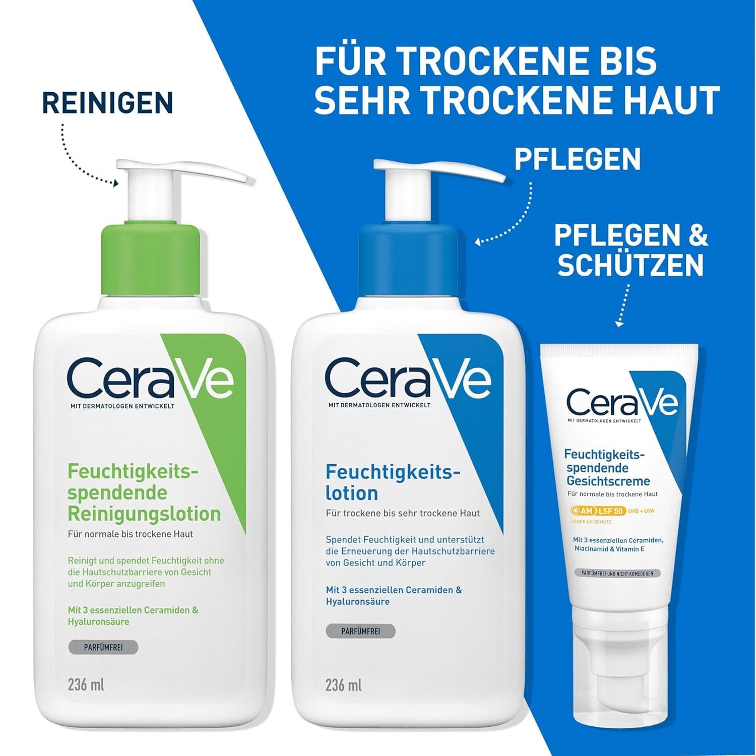 Lozione corpo Cerave con pompetta dosatrice, indicata per dermatite atopica e pelle secca o molto secca, 236 ml Cosmetici e Beauty Naty Shop