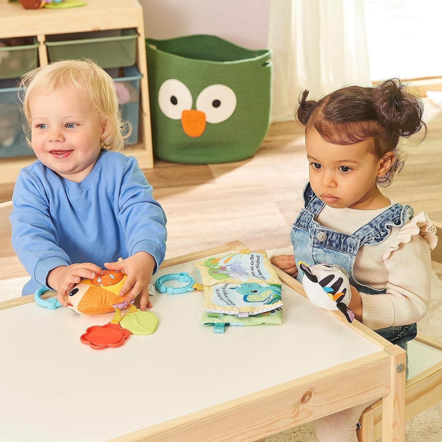 VTech Baby - Set regalo Amici Animali per Bebè - Set di giocattoli con libro in stoffa, uccellino che canta e sonaglio zebrato - Per bambini da 0 a 24 mesi Naty Shop