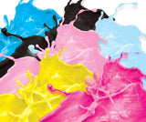 Set coloranti alimentari con inchiostri alimentari per plotter 6 x 100 ml | Ciano chiaro | Ciano | Magenta chiaro | | Magenta | Giallo | Nero | Stampa commestibile, stampa su carta wafer, topping decorativo per torte