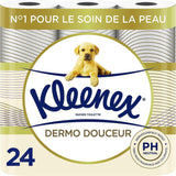 KLEENEX Dermo Douceur 4230420 Carta igienica, 24 rotoli (4 X 6 rotoli) bianco, 24 Unité (lotto di 6)