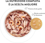 , Tonno con pesce azzurro in gelatina, alimento umido completo per gatti, in busta, con aggiunta di vitamine, 100% naturale, 6 x 85 g