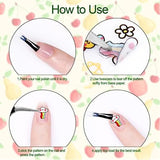 Simpatici adesivi per unghie per bambini 20 fogli Adesivi per unghie 3D Fiori che si illuminano al buio Decorazioni colorate per nail art Adesivi per unghie Adesivi autoadesivi Accessori decorativi fai da te