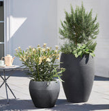 Scheurich Lineo, fioriera in plastica, granito nero, diametro 30 cm, altezza 24,1 cm, volume 11 l.