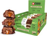 MaxiNutrition Barretta proteica vegana cremosa con cioccolato, arachidi e caramello 12x45g - barretta proteica vegana, 18% di proteine, 8,3 g per barretta, basso contenuto di zucchero (0,9 g), senza zuccheri aggiunti, senza aromi artificiali
