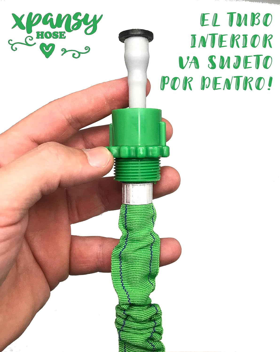 C2607A Hose Basic – Tubo estensibile con pressione acqua, verde, 7,5 metri