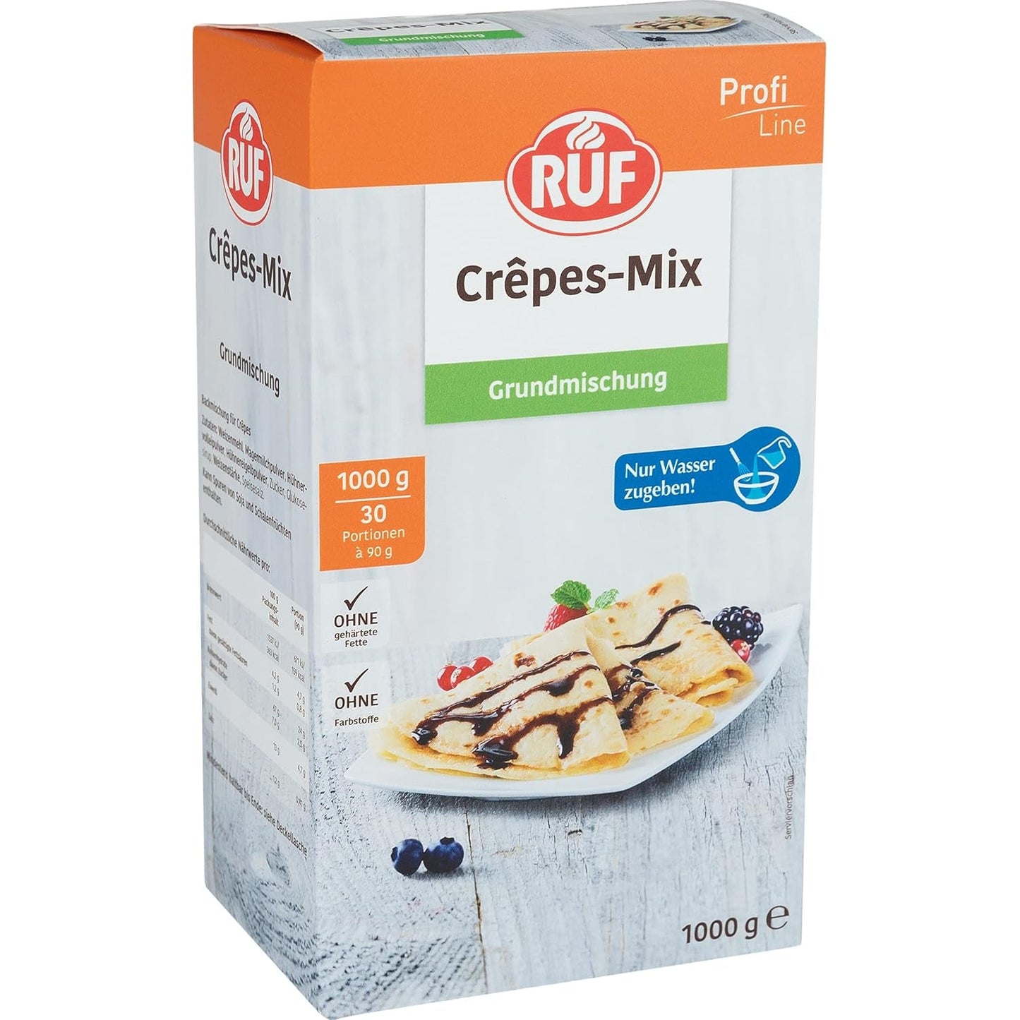 RUF Rührkuchen Backmischung, Nur Wasser & Öl Zugeben, Rezeptur Für Blechkuchen, Kastenkuchen, Muffins, Gugelhupf Und Tortenböden, 1X1000G Miscela per cuocere e cuocere Naty Shop Crepesteig 1Er Pack Á 1X1000G