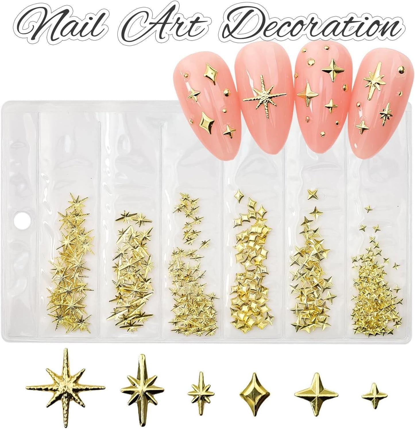 400 pz Stern Nail Charms Oro Argento, Charms Nägel Zubehör, Nagel Deko, Nail Art Zubehör, Nagel Charms, Nagel Steine, Nail Design, Charms Für Nägel