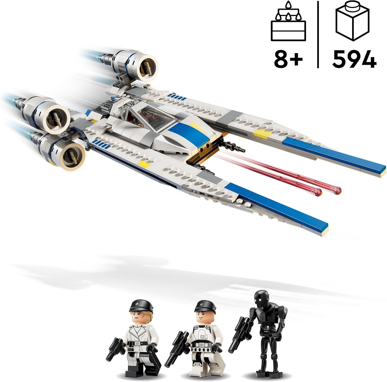 LEGO Star Wars 75399 Rebel U-Wing Starfighter - Giocattolo con funzione di ala oscillante e 3 minifigure tra cui Cassian Andor e il droide K-2SO - Regalo per ragazzi dagli 8 anni in su e fan di Andor stagione 2 Set di costruzione Beuche den LEGO-Store