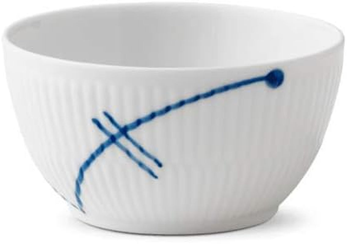 Mega posacenere in porcellana bianco-blu, 10 cl, dipinto a mano, 1017342