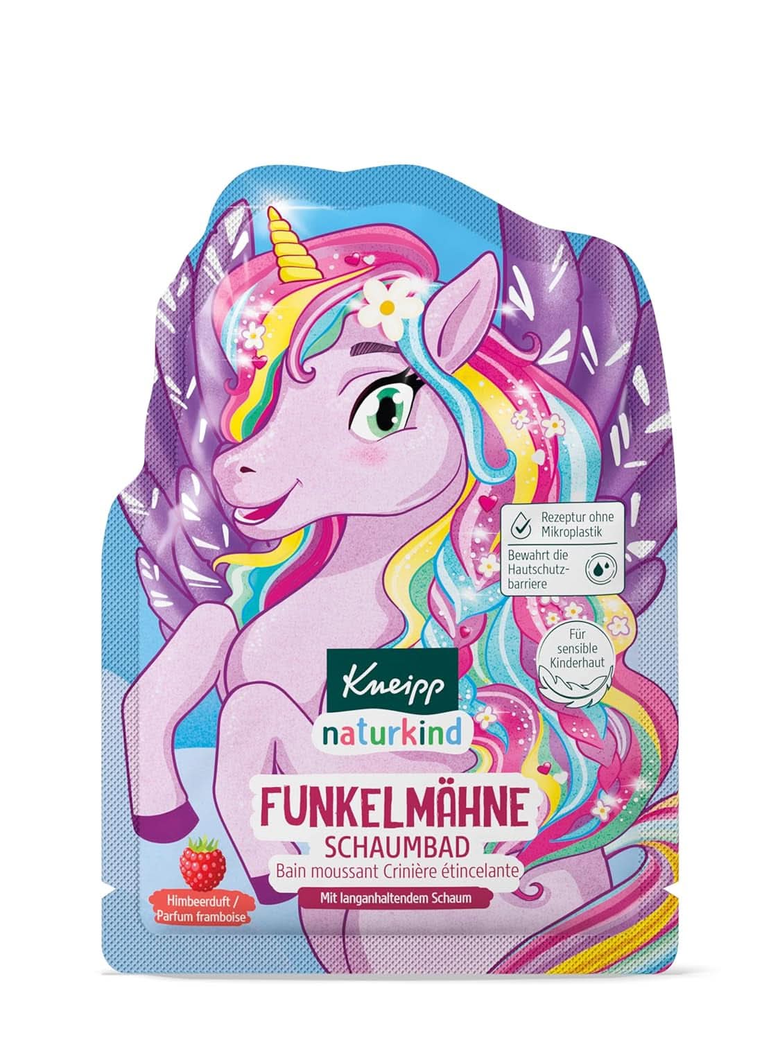 Kneipp Naturkind, additivo da bagno unicorno per bambini al gusto di lampone e olio di jojoba nutriente, 40 ml Doccia e bagno Naty Shop