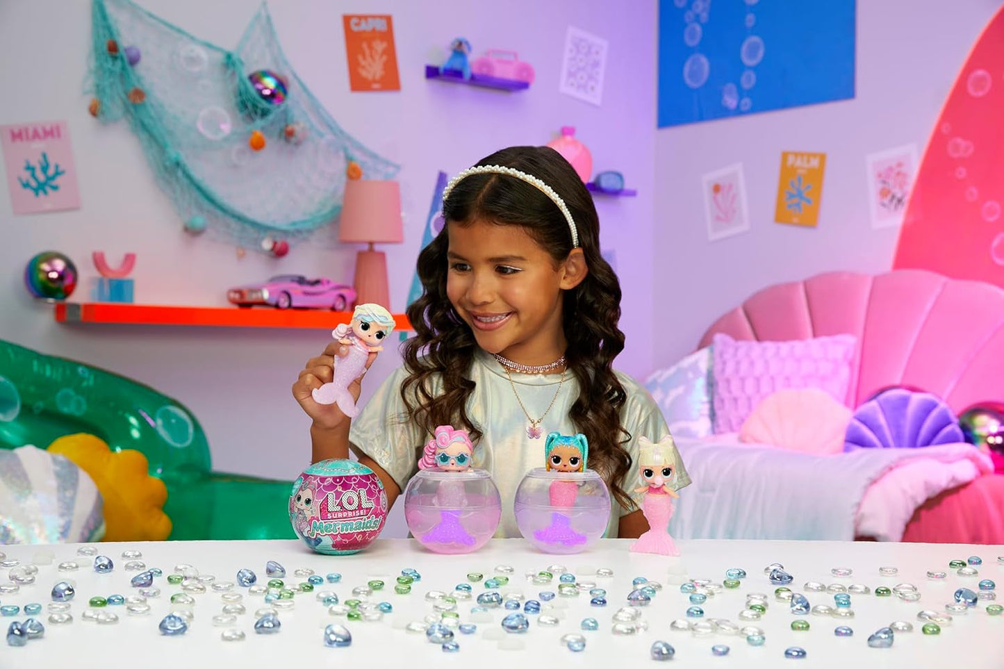 LOL Sorpresa! Sirene Tots - Mini bambole alla moda con code che cambiano colore - Adatte a collezionisti, ragazze e ragazzi dai 4 anni in su