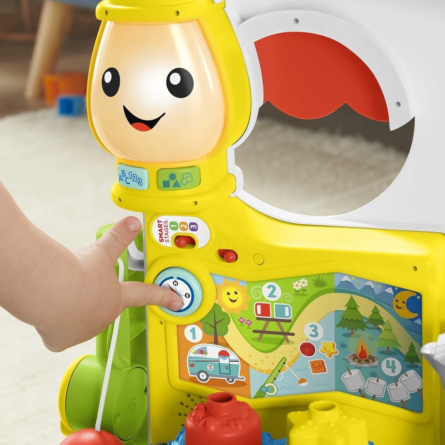 Fisher-Price - Camper Ridi e Impara Giocattolo da Spinta 3 in 1 e Centro Attività Musicale Giocattolo per Bebè 9-36 Mesi HCK51 Giocattoli per Bebè Naty Shop