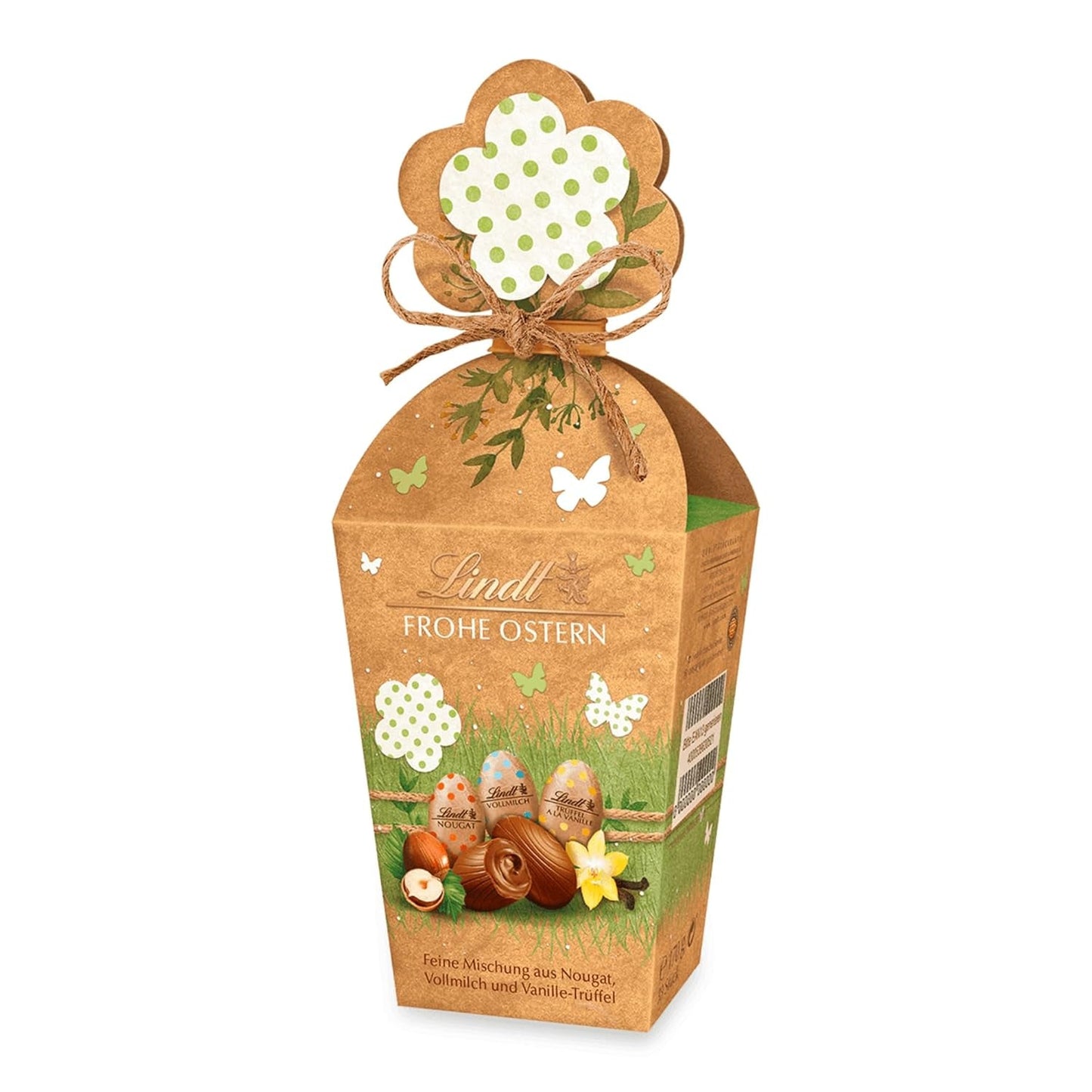 Cioccolata Lindt | Mini Uova Edizione Natura | 170 g| Pregiato mix di ovetti al torrone, cioccolato al latte e tartufi alla vaniglia | Cioccolato pasquale | Cioccolato pasquale perfetto da condividere e gustare