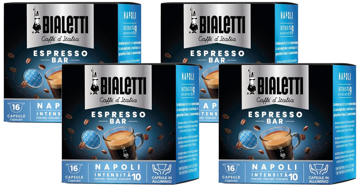 96080093/M Kaffee-Kapseln Napoli, Alu, 16 pezzi (confezione con 4)