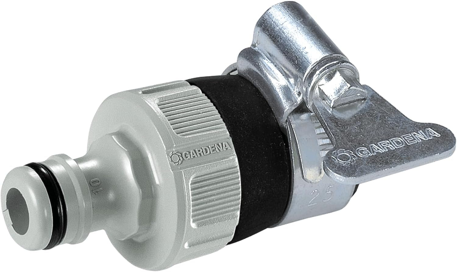 Gardena Water Thief: adattatore universale per rubinetto per collegare il tubo da giardino Gardena a un tubo con diametro esterno di 14-17 mm. rubinetto senza filettatura, resistente alla corrosione (2908-20)