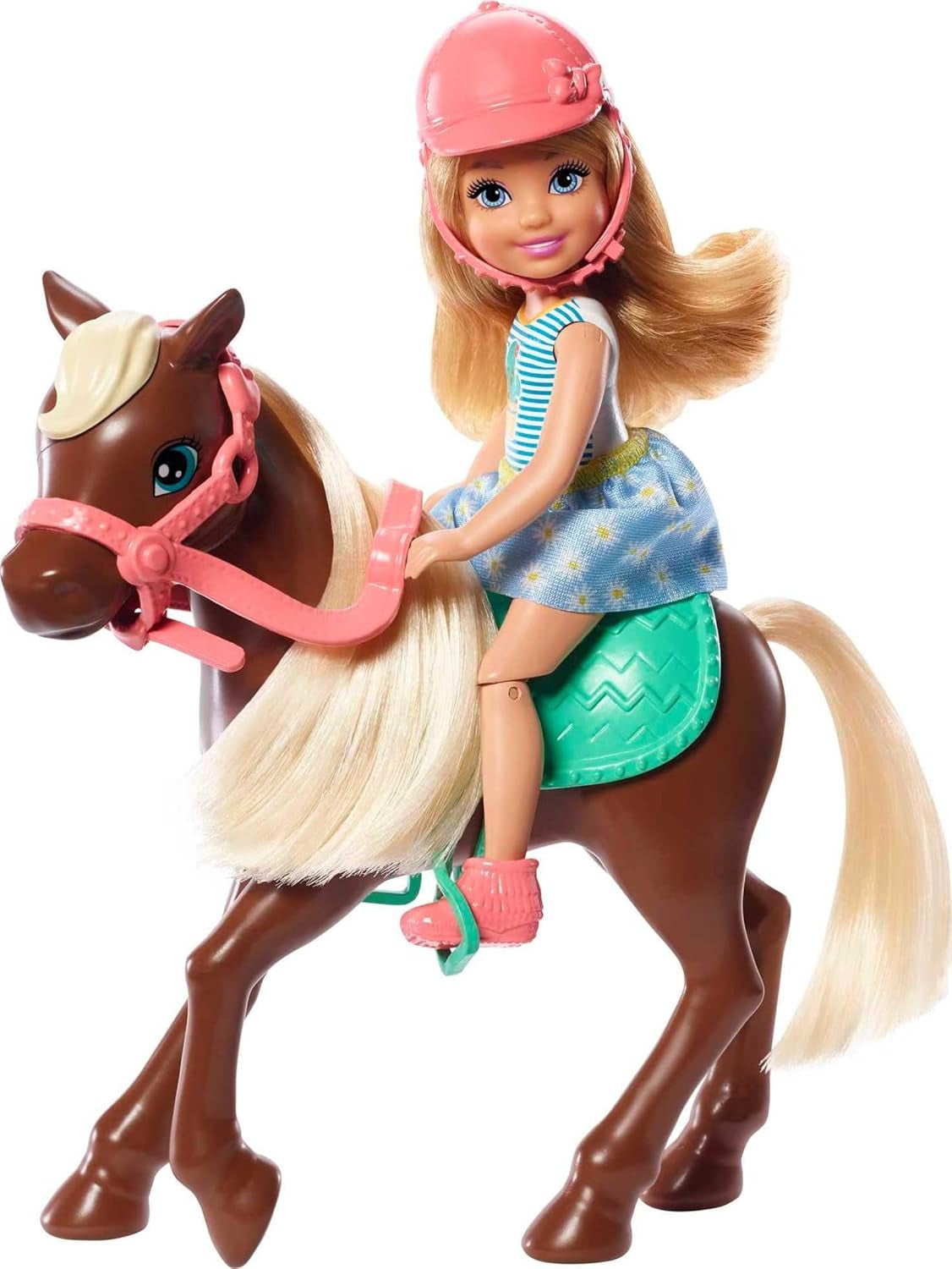 Barbie GHV78 - Club Chelsea Playset con bambola e cavallo, ca. Bionda da 15 cm con vestiti e accessori, regalo giocattolo per bambini di 3-7 anni