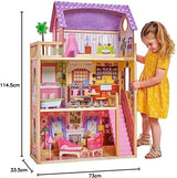 Kidkraft Kayla Casa delle bambole in legno con mobili e accessori, set da gioco a 3 livelli per bambole da 30 cm, giocattolo per 3 anni, 65092 - Esclusivamente su Amazon Dollhouses Naty Shop