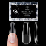 Modelones Nail Tips 510 pezzi - Set di punte per unghie a copertura totale, Set di punte in gel, Punte per unghie in resina PMMA pre-lucidante, Unghie artificiali per colla su nail art fai da te, Squoval corto