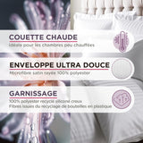 Caldo, Raso, Righe, 400 G/M², 240 X 220 Cm, Microfibra, Bianco, 240 X 220 Cm Piumini e Trapunte Naty Shop