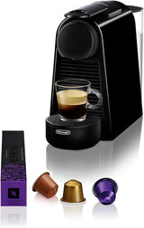 Macchina per caffè espresso con capsule Nespresso De'Longhi Essenza Mini, nera | Pressione della pompa 19 bar | Serbatoio dell'acqua 0,6 l | Per espresso e lungo | Piccola macchina per caffè espresso – Grandi momenti di caffè | EN85.B