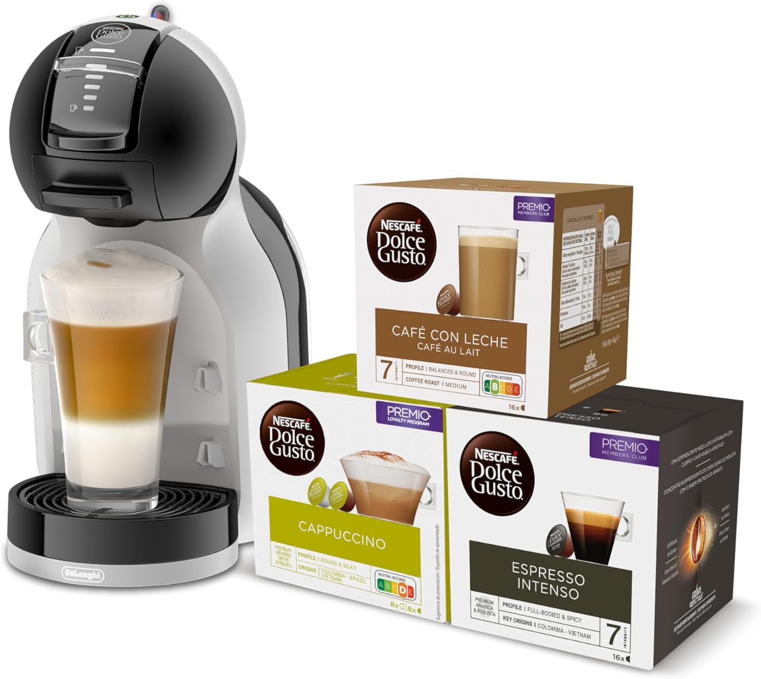 De'Longhi Mini Me EDG155.BG ​​​​EDG155.BG ​​​​Macchina per caffè espresso per capsule Espresso, 0,8 l, Nero, Grigio