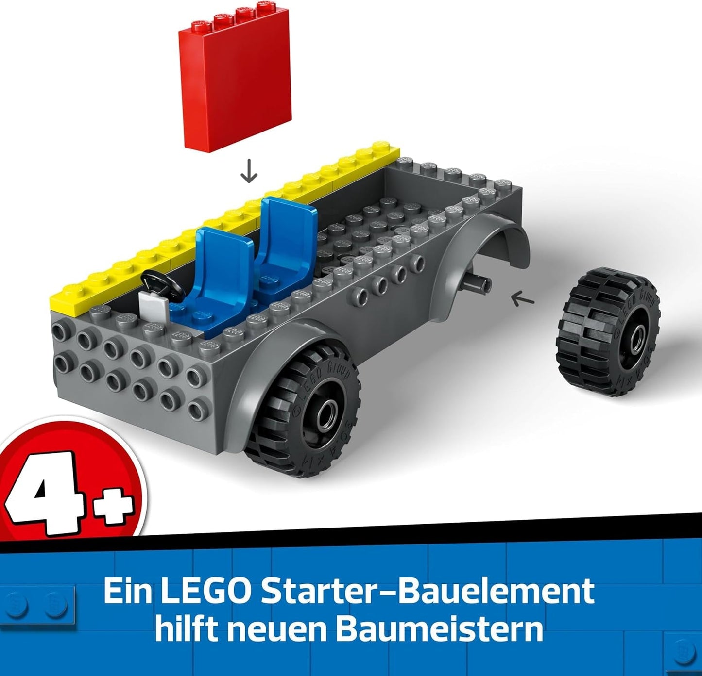 Autoscala dei pompieri LEGO City - Autopompa giocattolo con 2 minifigure di pompiere per ragazzi e ragazze dai 4 anni - giocattolo educativo - regalo per bambini in età prescolare 60463 Set da costruzione Besuche den LEGO-Store