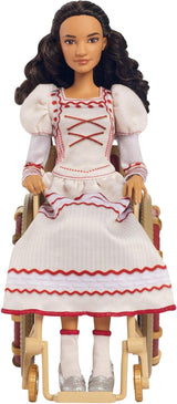 Mattel Wicked Nessarose Fashion Doll e accessori, inclusa sedia a rotelle, con capelli castani ricci, varie pose e abito da ballo staccabile, HXY36
