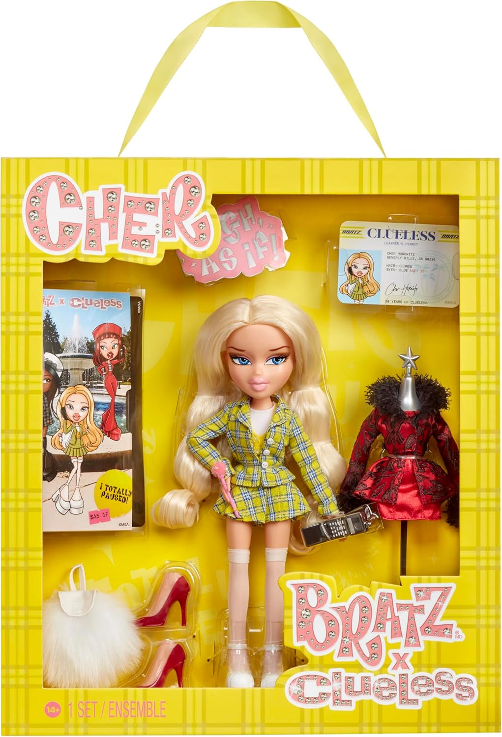 Bratz Clueless Cher Doll - Bambola del film da collezione con abiti e accessori reali