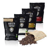Set campione di chicchi di caffè espresso 4 chicchi di caffè espresso da 350 g | Pacchetto scoperta/Pacchetto campione | Robusta e Arabica | Ideale per dispositivi completamente automatici e portafiltro | BARISTA REALE