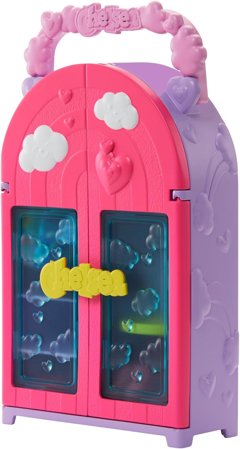 Barbie Chelsea - Set da gioco con bambola e guardaroba, vestiti e accessori, set da 17 pezzi, pieghevole per giocare e riporre in viaggio, HXN03 Naty Shop Dolls