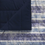Coperta estiva basic, microfibra, righe jeans, 200X240Cm Trapunte e Piumoni Naty Shop