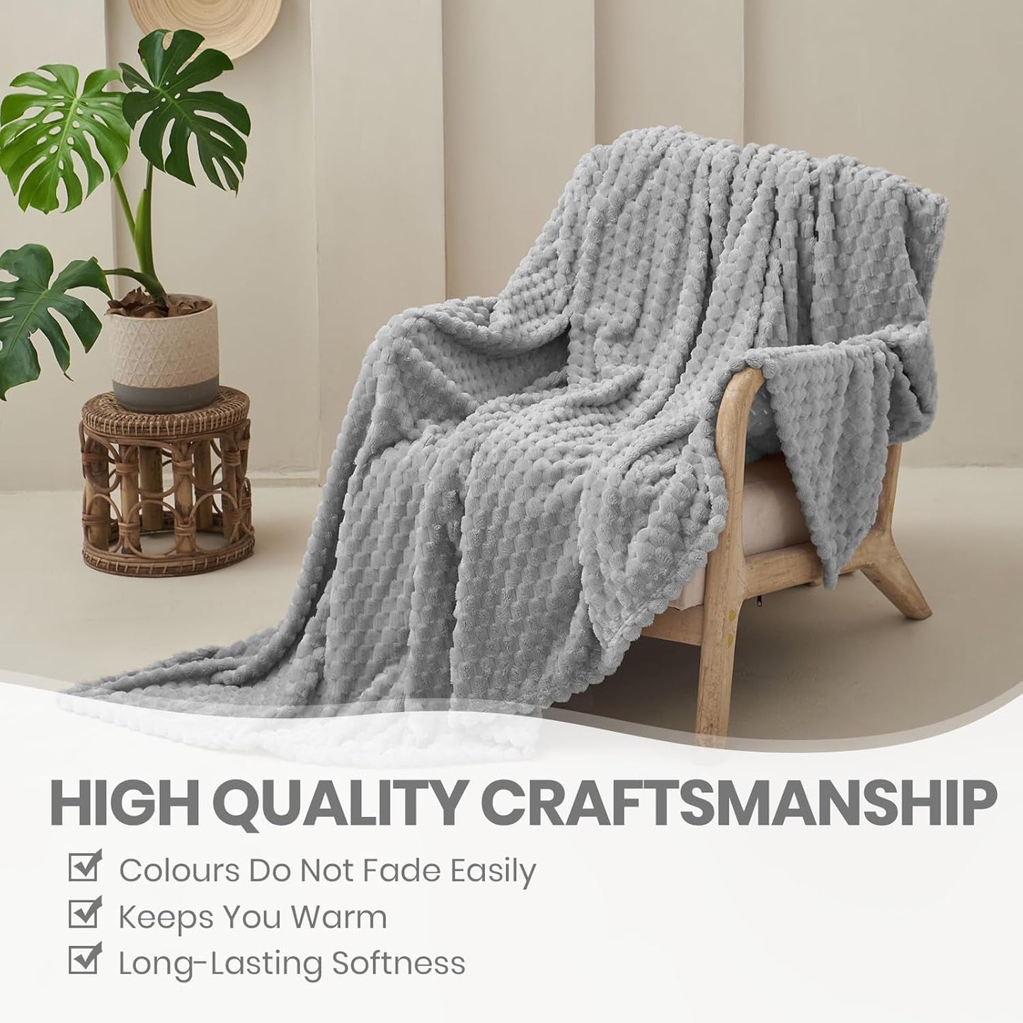 Good Nite Coperta Comfort Coperta Soffice 150 X 200 cm Copriletto in Morbida Microfibra Coperta per Divano Coperta Comfort Calda Coperta in Pile per Divano e Letto Camera da Letto Ufficio Grigio Good Nite Letti e Coperte