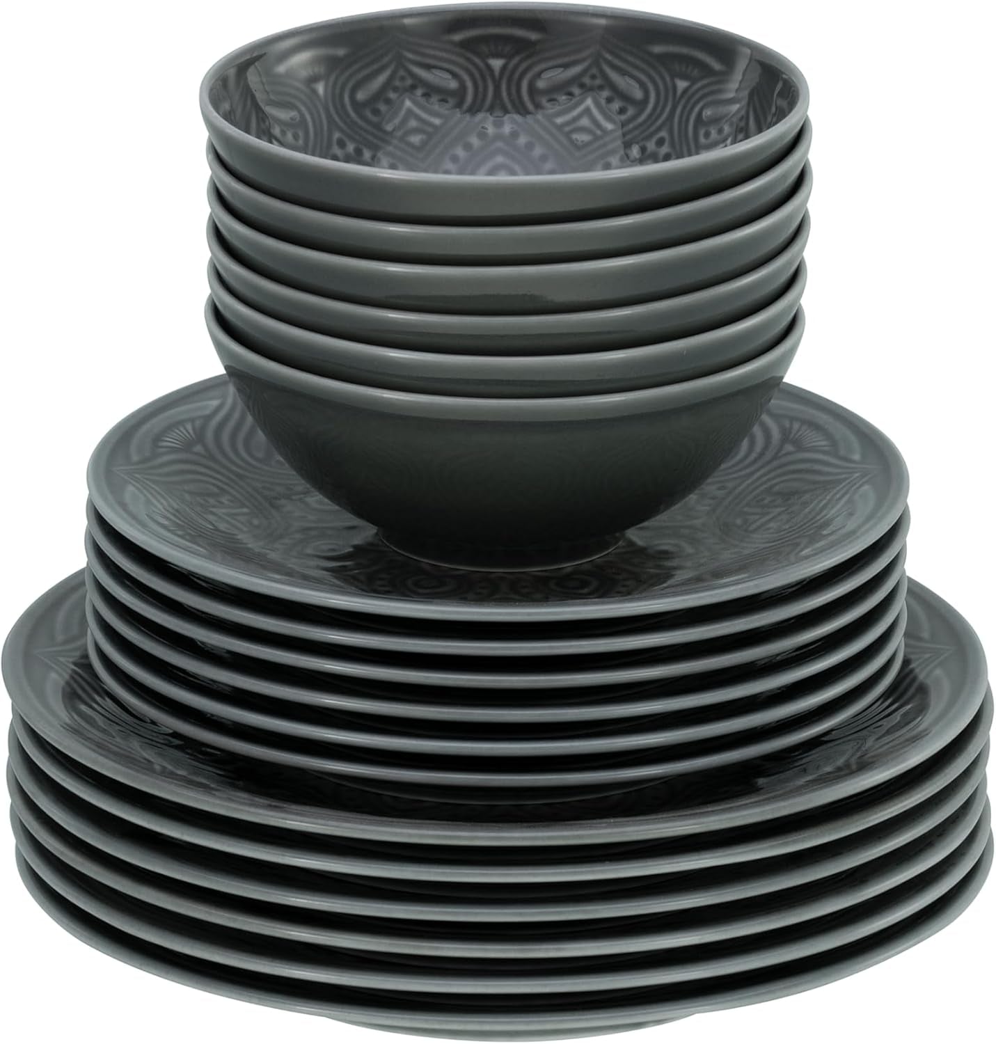 CreaTable, 21627, serie Orient Mandala, set di stoviglie da 18 pezzi, set di piatti in porcellana, lavabile in lavastoviglie e adatto al microonde, prodotto in Europa