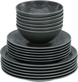 CreaTable, 21627, serie Orient Mandala, set di stoviglie da 18 pezzi, set di piatti in porcellana, lavabile in lavastoviglie e adatto al microonde, prodotto in Europa