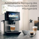 Siemens EQ900 TQ903D03 Macchina per caffè espresso automatica, Controllo app, Display touch intuitivo, Modalità Barista, AromaBoost, Riduzione del rumore, Macinacaffè Premium, Pulizia automatica a vapore, 1500 W, Acciaio inossidabile