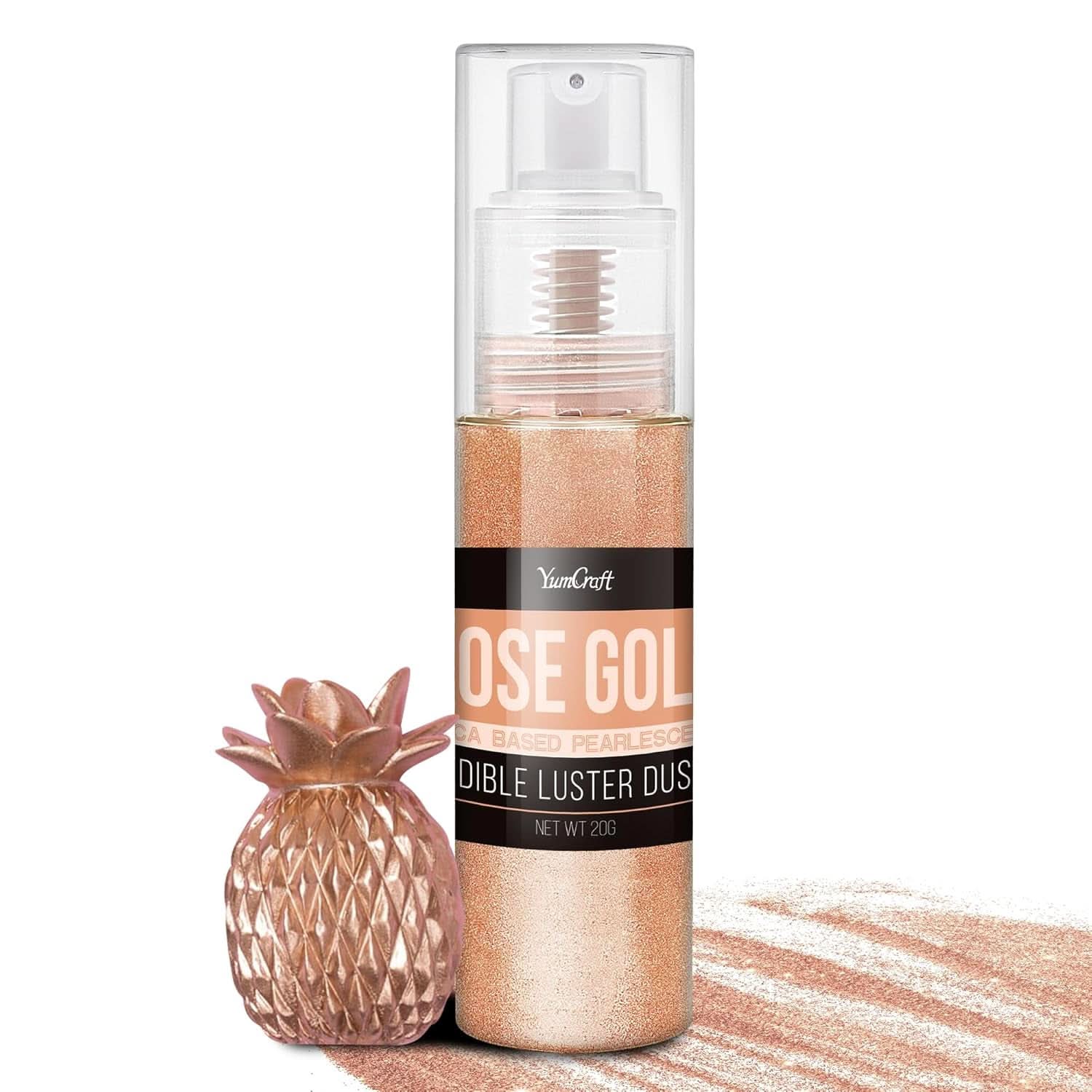 Spray commestibile glitterato, 20 grammi Naty Shop Roségold