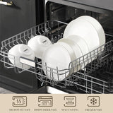 MALACASA Servizio Piatti 4 Persone Bone China Servizio Piatti 16 Pezzi Rotondo Bianco con Bordo Oro Set Combinato di 4 Piatti Piani 4 Piatti Dessert 4 Piatti Suma e 4 Ciotole per Cereali Serie NORI