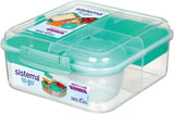 Sistema portapranzo Bento Box TO GO con scomparti | Lunch box da 1,25 L con contenitore yogurt/frutta | per bambini e adulti l | Minty Teal senza BPA [21685-8T], verde menta Scatole per alimenti Naty Shop Verde menta 1,25 L