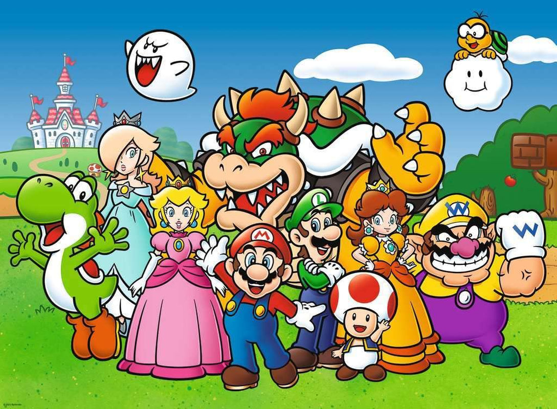 Puzzle per bambini 100 pezzi XXL - Nintendo Super Mario Fun Puzzle Naty Shop
