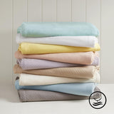 Madison Park Coperta di lusso in cotone liquido di alta qualità, morbida e confortevole, 100% cotone filato ad anelli, per divano letto o divano Blush Full/Queen Trapunte e trapunte Naty Shop