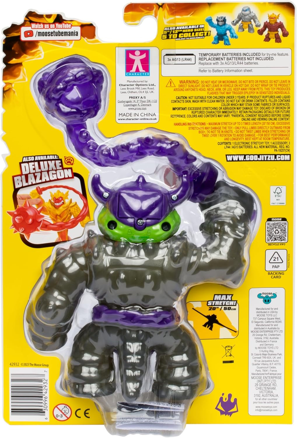Heroes of Goo Jit Zu Stretch Strikers Deluxe Hero Pack Rock Jaw Action Figure estensibile con oltre 20 fantastiche action figure di equipaggiamento da combattimento Naty Shop