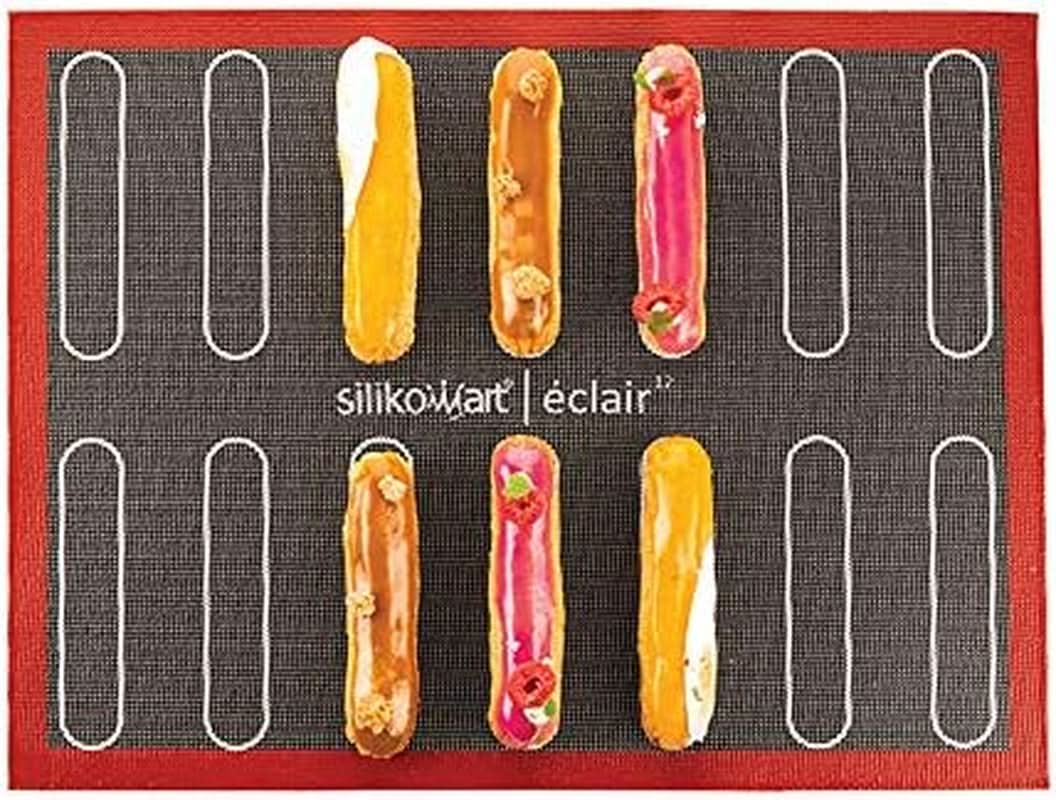 Silikomart Tappetino in Silicone Microforato Professionale Cottura Eclair Due Ragazze 58,3 x 38,4 cm Cucina Naty Shop